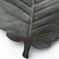 Wall Plaques-Kirkland's Home Brattea Leaf Metal Wall Plaque Blue/Gray