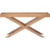 Console Tables-Kirkland's Home Brazilian Pine Tray Top Console Table Tan