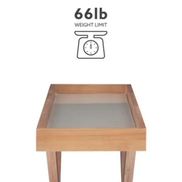 Console Tables-Kirkland's Home Brazilian Pine Tray Top Console Table Tan
