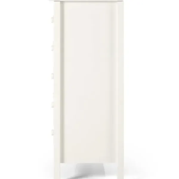 Dressers & Chests-Kirkland's Home Brazilian Pine Wood 5-Drawer Chest White