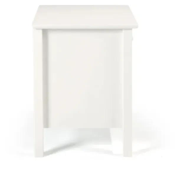 Nightstands-Kirkland's Home Brazilian Pine Wood Nightstand White