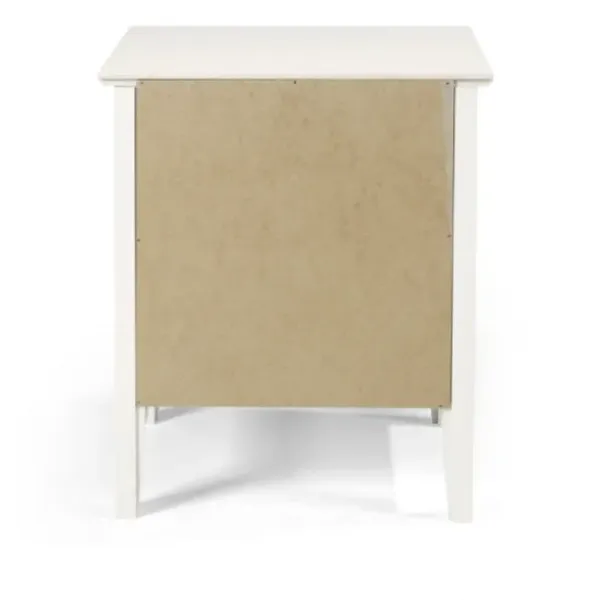 Nightstands-Kirkland's Home Brazilian Pine Wood Nightstand White