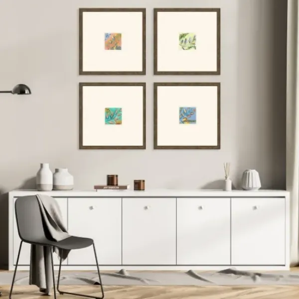Framed Art-Kirkland's Home Bright Botanicals I Framed Art Prints, Set Of 4 White/Multi