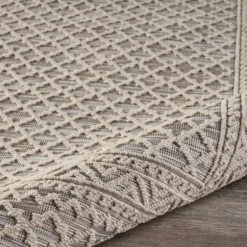 Outdoor Rugs-Kirkland's Home Bright Branches Round Outdoor Area Rug, 5X5 Orange/Green/Blue