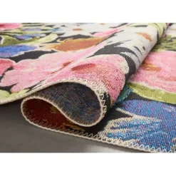Outdoor Rugs-Kirkland's Home Bright Coral Diamond Outdoor Area Rug, 6X9 Orange