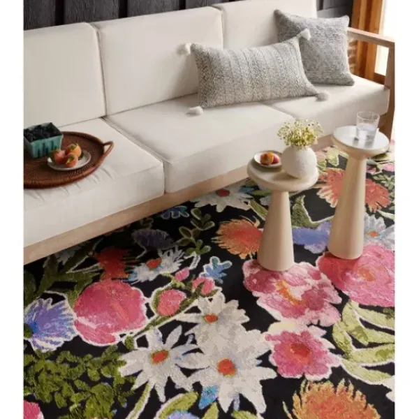 Outdoor Rugs-Kirkland's Home Bright Coral Diamond Outdoor Area Rug, 6X9 Orange