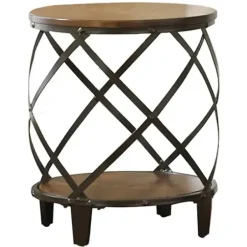 Accent & End Tables-Kirkland's Home Brimfield Round End Table Black