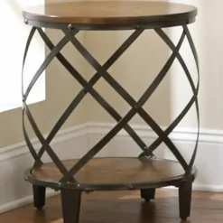 Accent & End Tables-Kirkland's Home Brimfield Round End Table Black