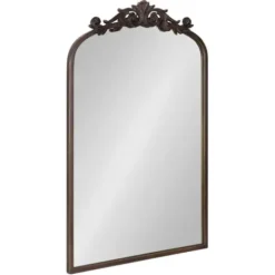 Decorative Mirrors-Kirkland's Home Bronze Arendahl Arched Mirror, 19X31 In. Brown