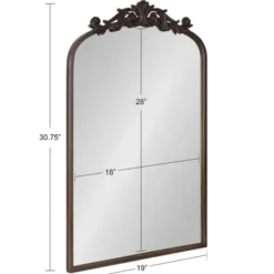 Decorative Mirrors-Kirkland's Home Bronze Arendahl Arched Mirror, 19X31 In. Brown