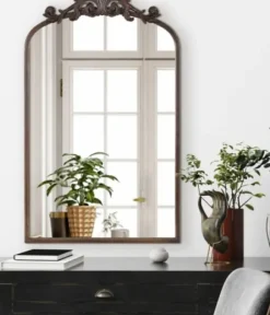 Decorative Mirrors-Kirkland's Home Bronze Arendahl Arched Mirror, 19X31 In. Brown