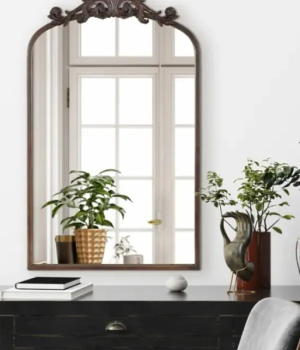 Decorative Mirrors-Kirkland's Home Bronze Arendahl Arched Mirror, 19X31 In. Brown