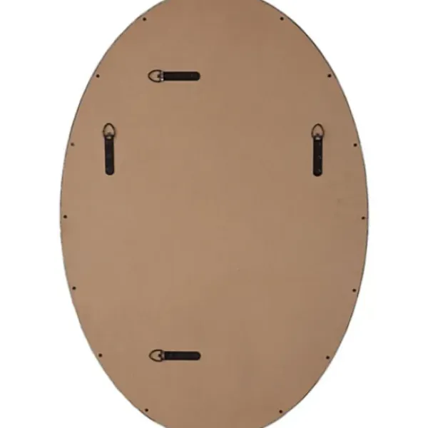 Decorative Mirrors-Kirkland's Home Bronze Beaded Frame Oval Mirror