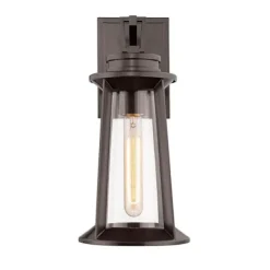 Outdoor Lighting-Kirkland's Home Bronze Bolling Outdoor Sconce Light Brown