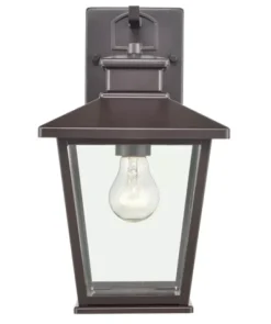 Outdoor Lighting-Kirkland's Home Bronze Classic Lantern Outdoor Sconce Brown