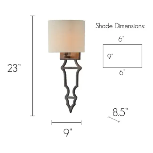 Sconces-Kirkland's Home Bronze Darling Wall Sconce