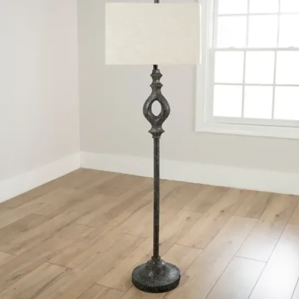 Floor Lamps-Kirkland's Home Bronze Duncan Floor Lamp White