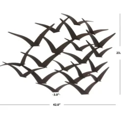 Wall Plaques-Kirkland's Home Bronze Flying Birds Wall Plaque Brown
