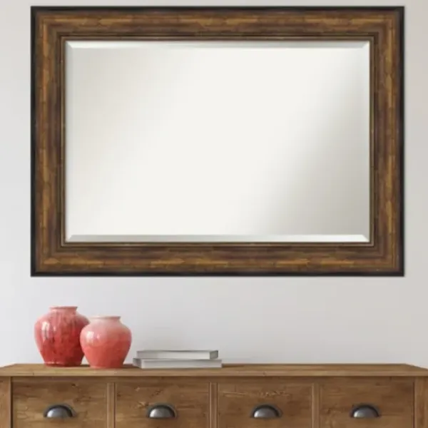 Decorative Mirrors-Kirkland's Home Bronze Frame Beveled Mirror, 43.5X31.5 In.