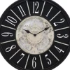 Clocks-Kirkland's Home Bronze Frame Montevello Gears Wall Clock Ivory