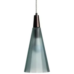 Table Lamps-Kirkland's Home Bronze Glass Ombre Slim Taper Pendant Lamp Green