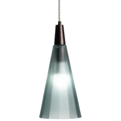 Table Lamps-Kirkland's Home Bronze Glass Ombre Slim Taper Pendant Lamp Green
