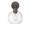 Outdoor Lighting-Kirkland's Home Bronze Glass Orb Outdoor Sconce Light Brown