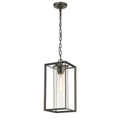 Outdoor Lighting-Kirkland's Home Bronze Lantern Outdoor Pendant Light Brown