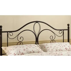 Beds & Headboards-Kirkland's Home Bronze Meredith Metal Scroll Full/Queen Headboard Brown