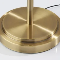 Floor Lamps-Kirkland's Home Bronze Metal Dome Shade Floor Lamp White