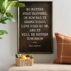 Wall Quotes & Signs-Kirkland's Home Bronze Metal Maya Angelou Plaque Brown