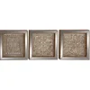 Wall Plaques-Kirkland's Home Bronze Metal Mirror Floral Wall Plaques, Set Of 3 Brown