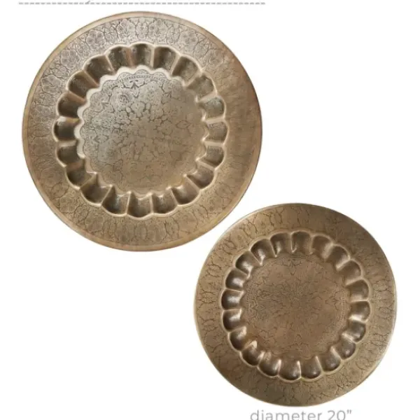 Wall Plaques-Kirkland's Home Bronze Metal Moroccan Wall Sculptures, Set Of 2 Brown