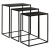 Accent & End Tables-Kirkland's Home Bronze Metal Nesting Side Tables, Set Of 3 Black