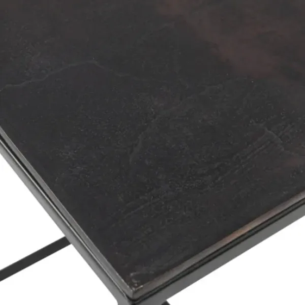 Accent & End Tables-Kirkland's Home Bronze Metal Nesting Side Tables, Set Of 3 Black