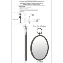 Decorative Mirrors-Kirkland's Home Bronze Metal Oval Ring And Rivet Trim Mirror