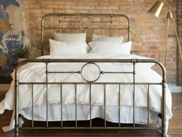 Beds & Headboards-Kirkland's Home Bronze Metal Pipe Queen Bed Gold