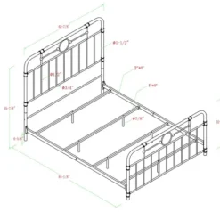 Beds & Headboards-Kirkland's Home Bronze Metal Pipe Queen Bed Gold