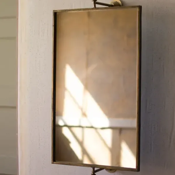 Decorative Mirrors-Kirkland's Home Bronze Metal Rectangle Tilting Mirror