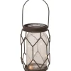 Outdoor Lighting-Kirkland's Home Bronze Metal Solar Mason Jar Lantern Brown