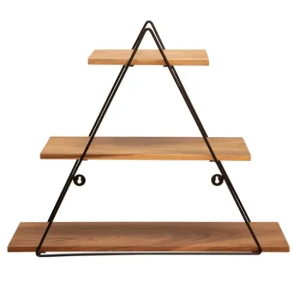 Shelves-Kirkland's Home Bronze Metal Triangle Frame Wall Shelf