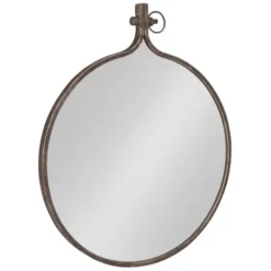 Decorative Mirrors-Kirkland's Home Bronze Metal Yitro Wall Mirror Brown