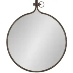 Decorative Mirrors-Kirkland's Home Bronze Metal Yitro Wall Mirror Brown