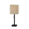 Table Lamps-Kirkland's Home Bronze Monochrome Square Table Lamp Black/Tan