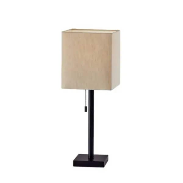 Table Lamps-Kirkland's Home Bronze Monochrome Square Table Lamp Black/Tan