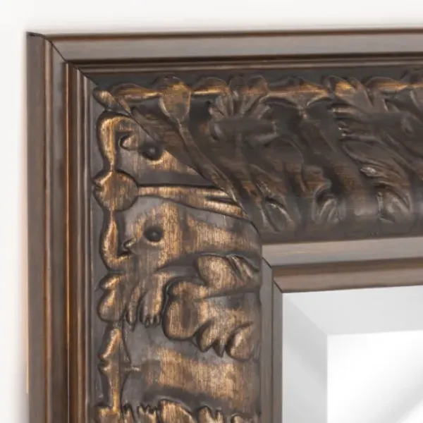 Framed Mirrors-Kirkland's Home Bronze Ornate Beveled Framed Wall Mirror