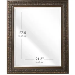 Framed Mirrors-Kirkland's Home Bronze Ornate Beveled Framed Wall Mirror