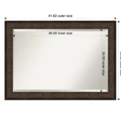 Decorative Mirrors-Kirkland's Home Bronze Panel Frame Beveled Mirror