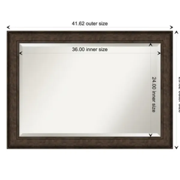 Decorative Mirrors-Kirkland's Home Bronze Panel Frame Beveled Mirror