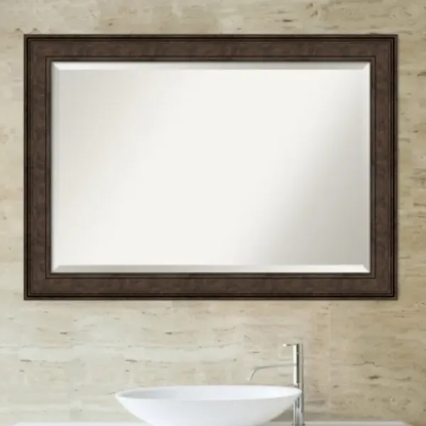 Decorative Mirrors-Kirkland's Home Bronze Panel Frame Beveled Mirror